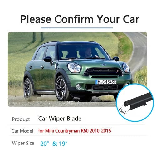 Sam's Accessories Mini Countryman front wiper blades