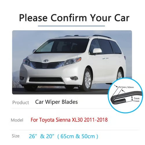 Sam's Accessories Toyota sienna front wiper blades