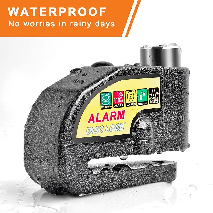 Sam's Accessories 1 Set Bike Lock Wheel Up waterproof Anti-Theft High Decibel 6mm Pin Alarm Disc Brake Lock Bike Lock Safety Device for Motorcycle