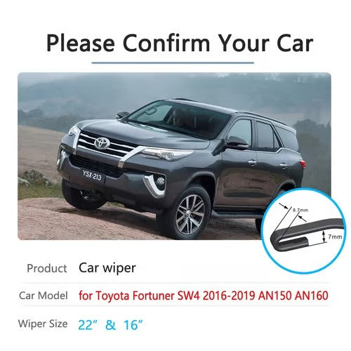 Sam's Accessories Toyota Fortuner wiper blades