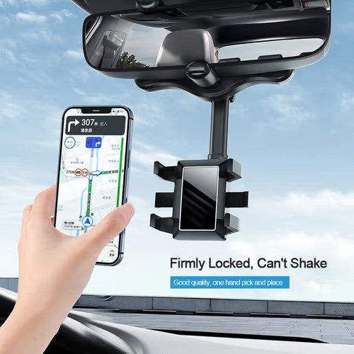 Sam's Accessories Car Rearview Mirror Mount Phone Holder Stand For Car Rearview Mirror Mount Car Holder For Dash Cam GPS Smartphone Stand
