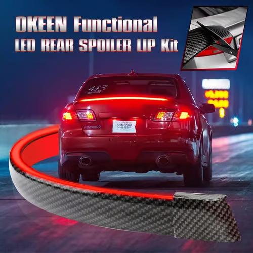 Sam's Accessories rear spoiler with led light carbon fiber or black