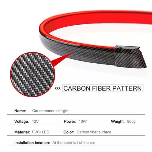 Sam's Accessories rear spoiler with led light carbon fiber or black