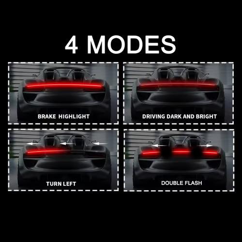 Sam's Accessories rear spoiler with led light carbon fiber or black