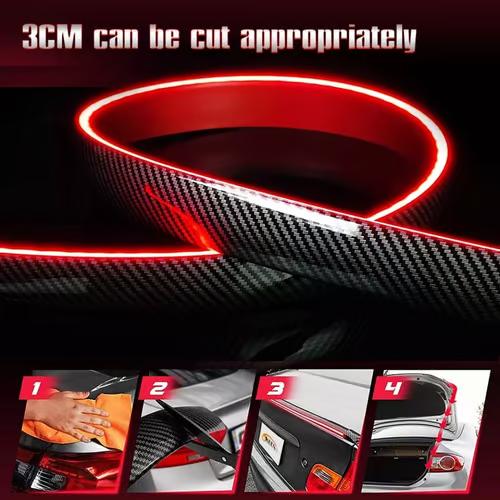Sam's Accessories rear spoiler with led light carbon fiber or black