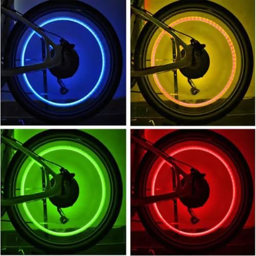 Sam's Accessories Auto Accessories Bike Supplies Neon Strobe LED Tire Valve Caps lights