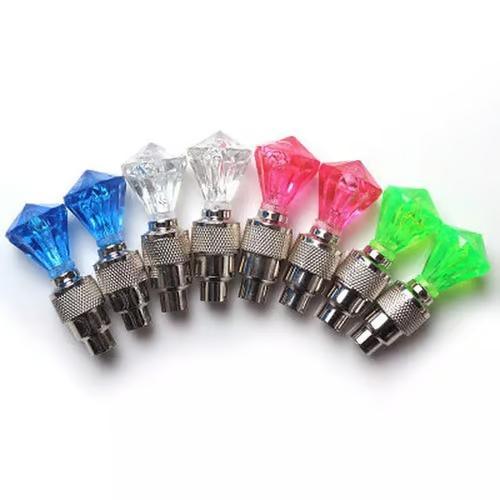 Sam's Accessories Auto Accessories Bike Supplies Neon Strobe LED Tire Valve Caps lights
