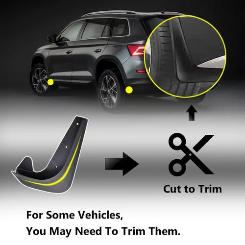 Sam's Accessories 4pcs/set  Front Rear Universal Car Mud Flaps Splash Guards Mudflaps Mudgurads Car Fender Black