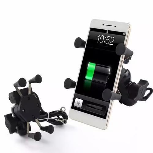 Sam's Accessories motorcycle phone holder and charger