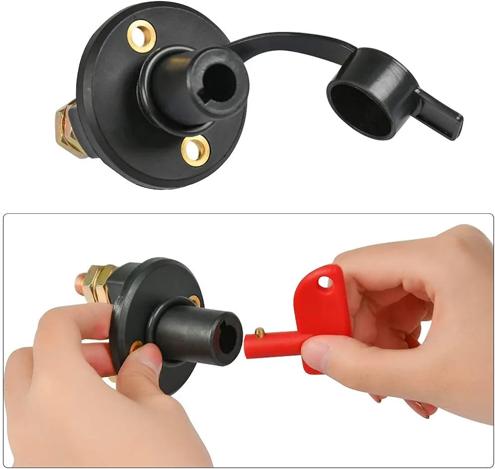 Sam's Accessories Battery Isolator Switch , 12V/24V Battery Cut Off Switch Master Battery Disconnect Switch Car Battery Kill Switch Isolation Emergency Automotive On Off Switch for Marine Boat Car