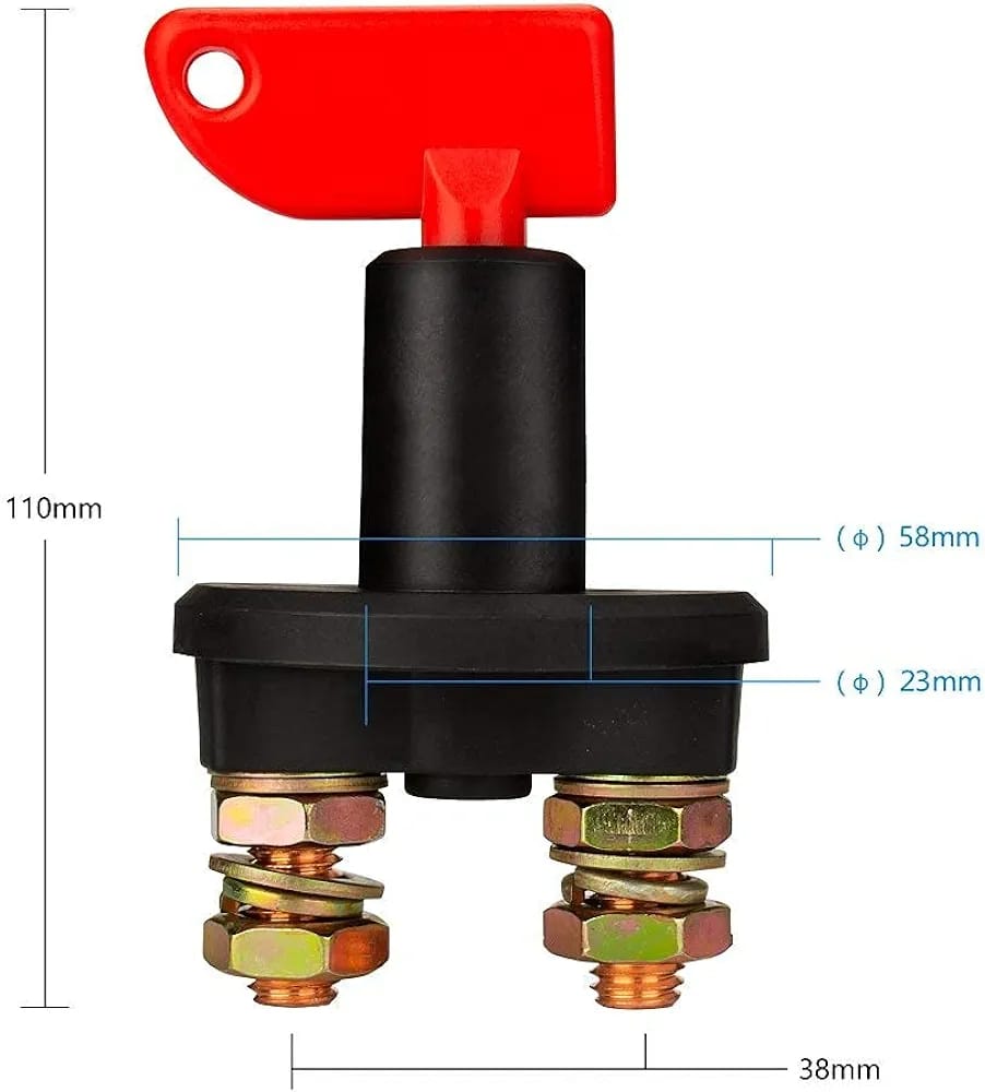 Sam's Accessories Battery Isolator Switch , 12V/24V Battery Cut Off Switch Master Battery Disconnect Switch Car Battery Kill Switch Isolation Emergency Automotive On Off Switch for Marine Boat Car