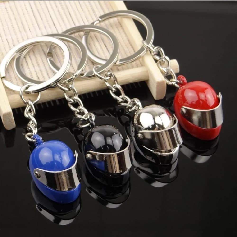 Sam's Accessories Multicolor Mini Motorcycle Helmet Keychain