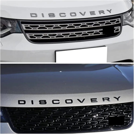 Sam's Accessories 3D Letter Car Hood Bonnet Cover Emblem Fit for Range Rover Velar Sport Discovery 2 3 4 Defender Chrome Front Head Sticker