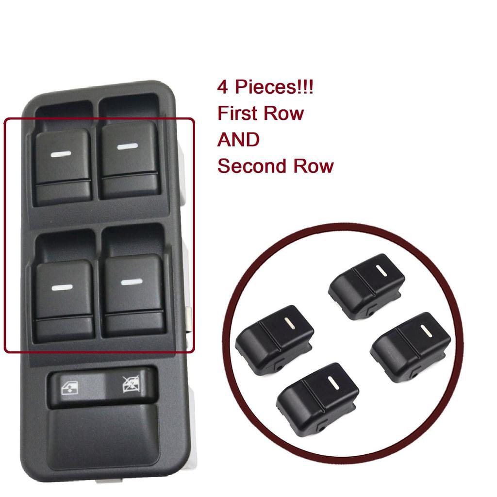Sam's Accessories 4pcs Window Switch Button Cover YUD501570PVJ for Land Rover Range Rover Sport MK1 L3