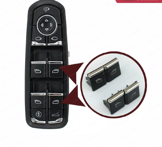 Sam's Accessories 4X Window Main Switch Button Cap Cover 7PP959858R DML REPLACEMENT for Porsche