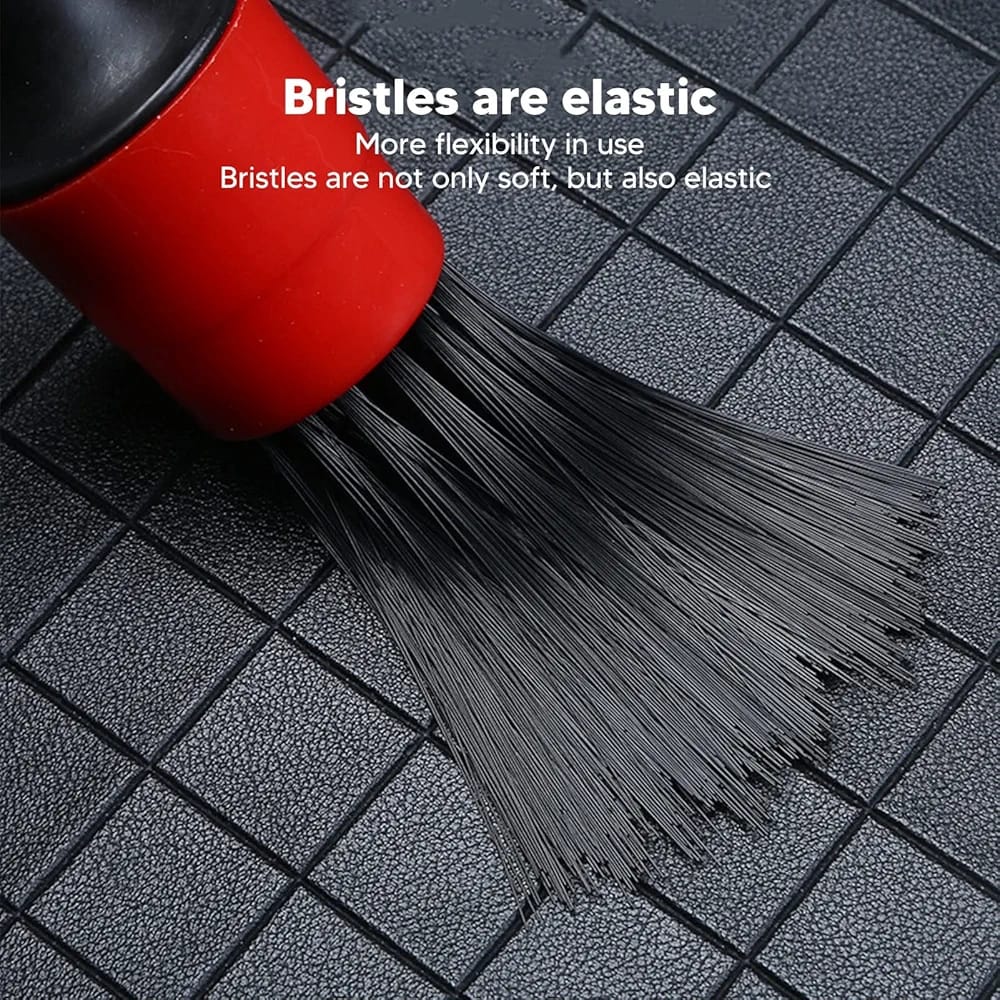 مجموعة سامز أكسسوارات مكونة من 5 قطع من فرش تنظيف السيارات والدراجات النارية الداخلية (أحمر)