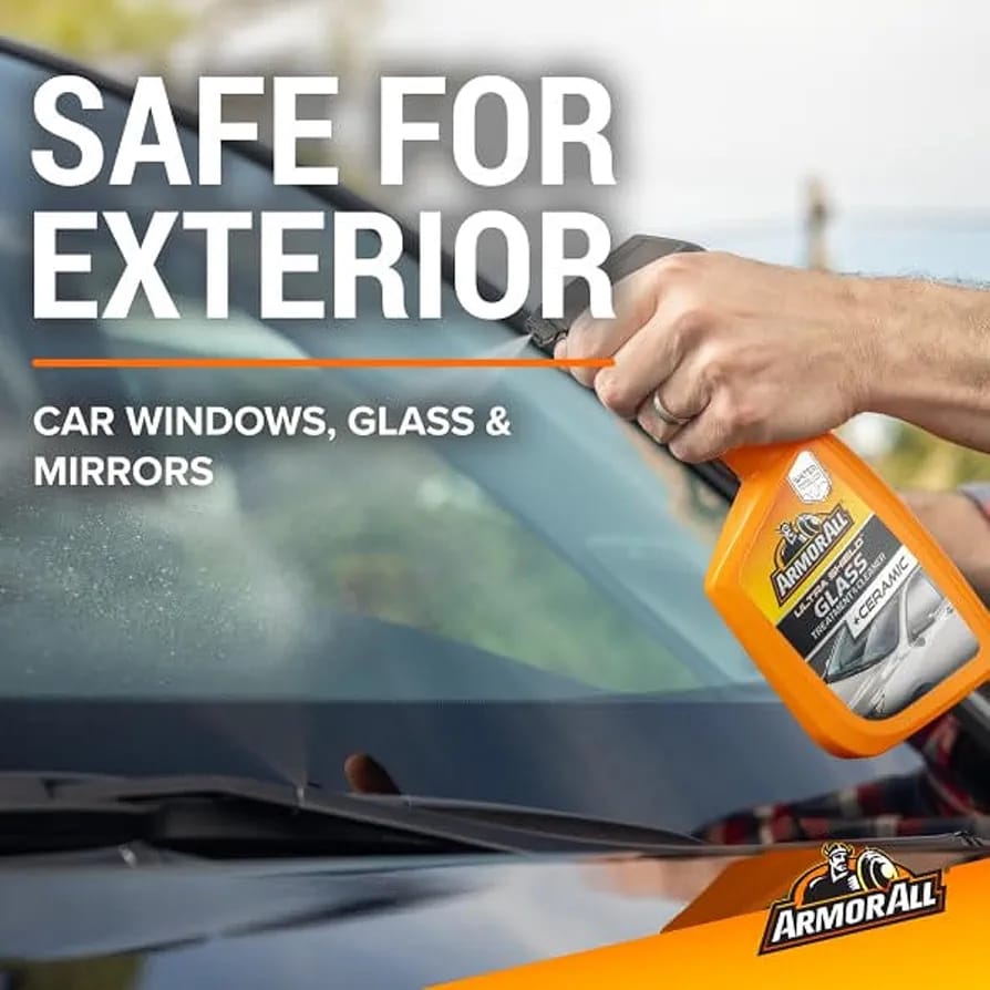 Sam's Accessories Armor All Ultra + Ceramic Glass Treatment and Cleaner Spray 500ml, Ceramic Coating Cleans and Protects against Water and Dirt Stains, Ideal for Car & Motorcycle Detailing