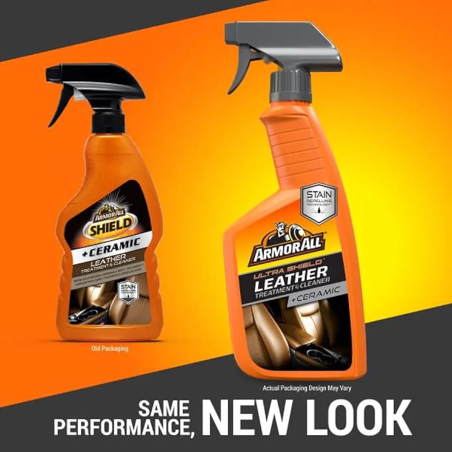 Sam's Accessories Armor All Ultra Shield Leather Treatment and Cleaner Plus Ceramic, Car Leather Cleaner Spray, 500 mL Spray Bottle