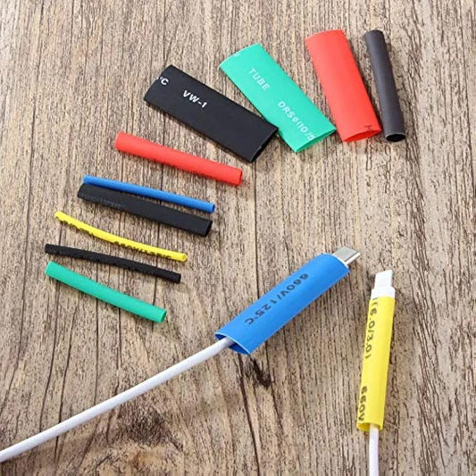 مجموعة سامز أكسسوارات، 300 قطعة من أنابيب الانكماش الحراري المصنوعة من البولي أوليفين بألوان متنوعة، غلاف عازل لكابلات الأسلاك، متعدد الألوان للصيانة