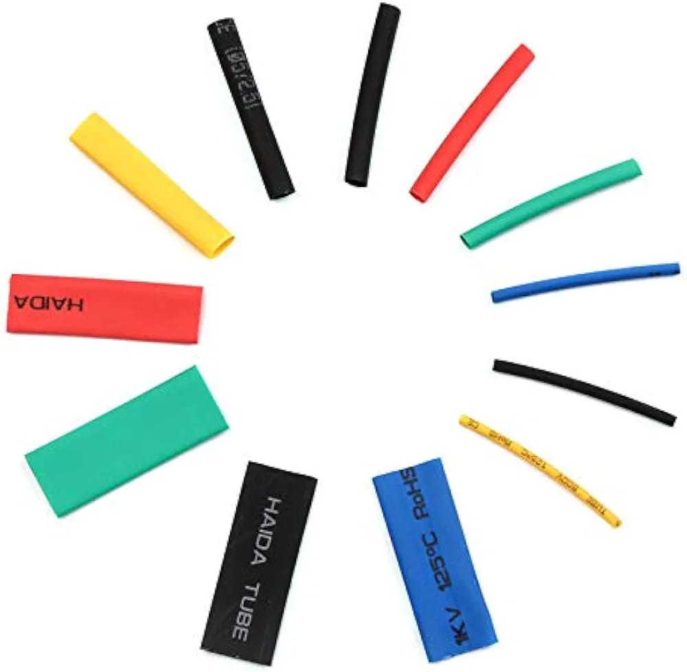 مجموعة سامز أكسسوارات، 300 قطعة من أنابيب الانكماش الحراري المصنوعة من البولي أوليفين بألوان متنوعة، غلاف عازل لكابلات الأسلاك، متعدد الألوان للصيانة