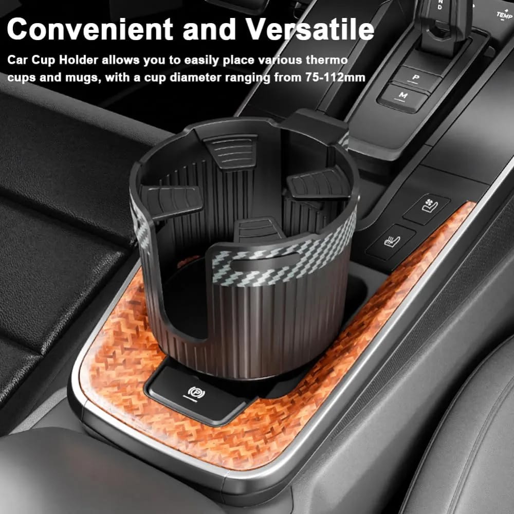 Sam's Accessories Car Cup Holder Expander, Car Cup Holder Expander Organizer, Coffee Drinks Bottle Holder Extender Adapter for Large Bottles Mugs