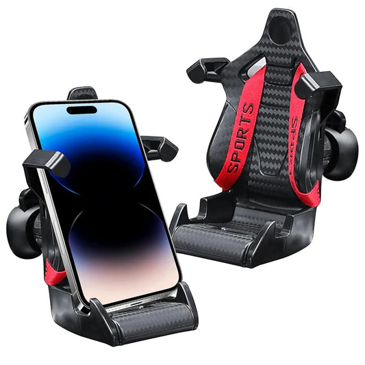 Sam's Accessories Phone Mount for Car Racing Seat Shape Phone Holder for Car Air Vent Cell Phone Car Mount with Metal Clip car Accessories for All Other Smartphones 360° Rotation