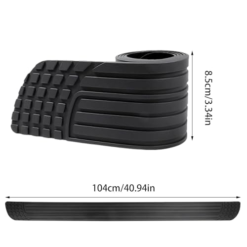 Sam's Accessories Car Rear Bumper Protector 41 x 3.4 Inch Trimmable Anti-Scratch Rubber Guard, Universal Non-Slip Strip for SUV Sedan Hatchback, Durable Scratch-Resistant Black Rear Bumper Cover