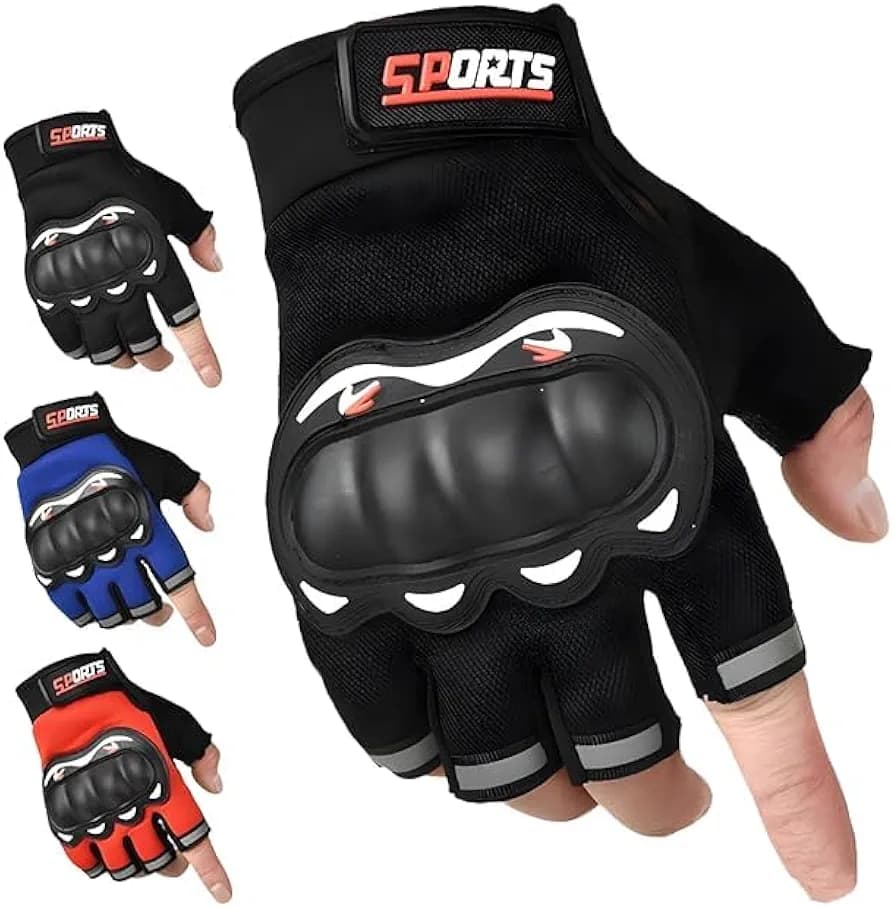Sam's Accessories Half Finger Motorcycle Gloves