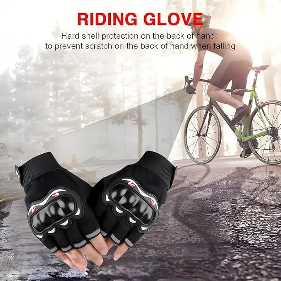 Sam's Accessories Half Finger Motorcycle Gloves