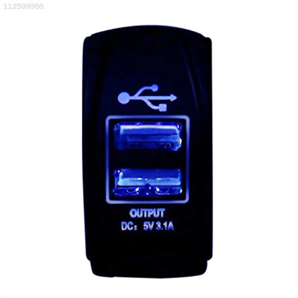 Sam's Accessories Illuminated 12V Dual USB Charger Switch