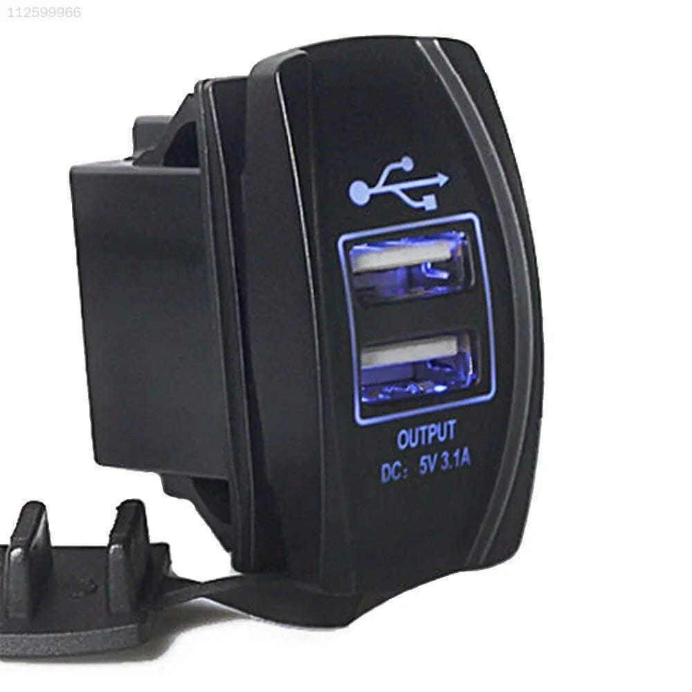 Sam's Accessories Illuminated 12V Dual USB Charger Switch
