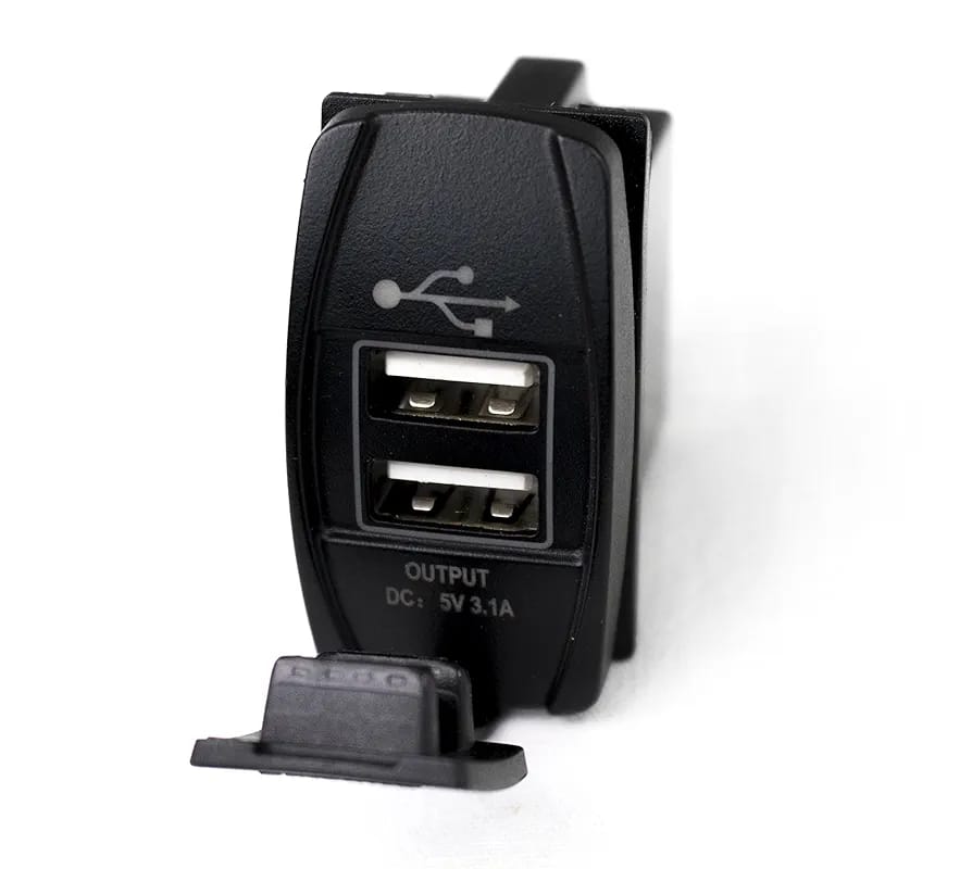 Sam's Accessories Illuminated 12V Dual USB Charger Switch